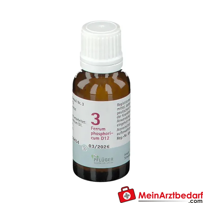 Biochemie Pflüger Globuli Nr. 3 Ferrum phosphoricum D12 Streukügelchen, 15 g