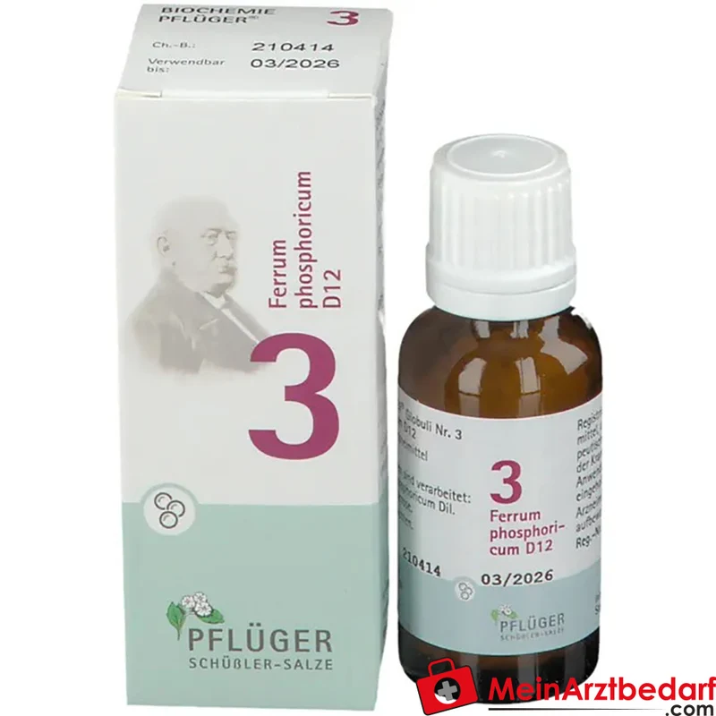 Biochemie Pflüger Globuli Nr. 3 Ferrum phosphoricum D12 Streukügelchen, 15 g