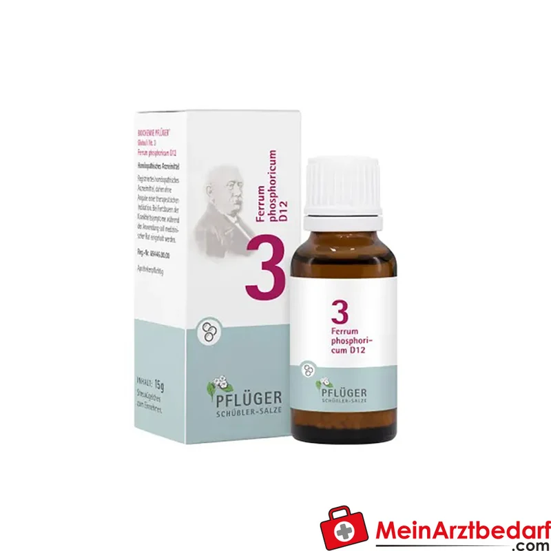 Biochemie Pflüger Globuli Nr. 3 Ferrum phosphoricum D12 Streukügelchen, 15 g