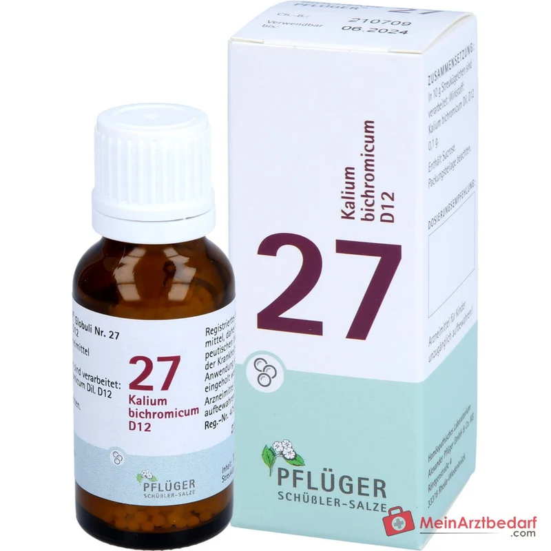 Biochemie Pflüger Globuli Nr. 27 Kalium bichromicum D12 Streukügelchen, 15 g