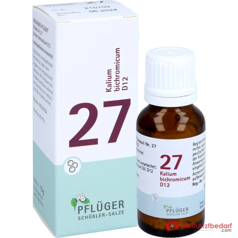 Biochemie Pflüger Globuli Nr. 27 Kalium bichromicum D12 Streukügelchen, 15 g