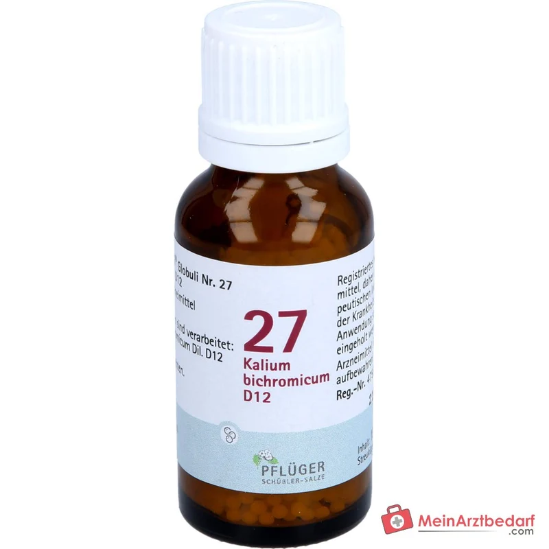 Biochemie Pflüger Globuli Nr. 27 Kalium bichromicum D12 Streukügelchen, 15 g