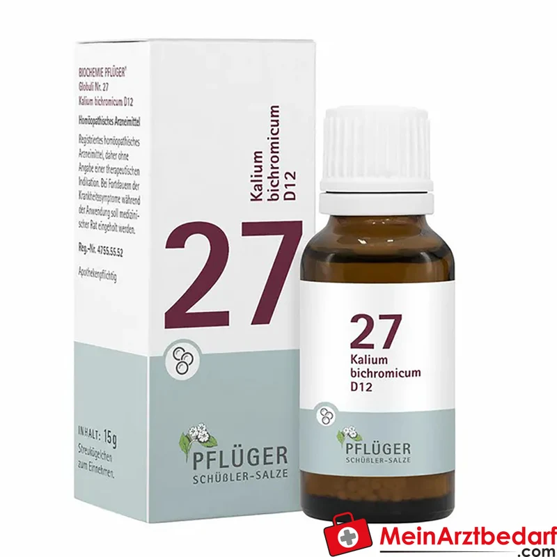 Biochemie Pflüger Globuli Nr. 27 Kalium bichromicum D12 Streukügelchen, 15 g