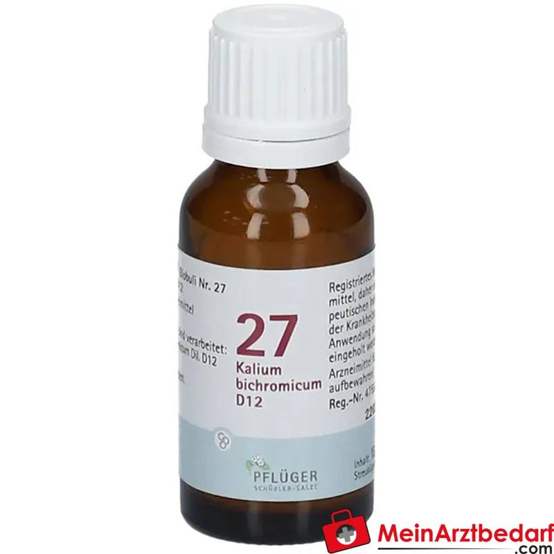 Biochemie Pflüger Globuli Nr. 27 Kalium bichromicum D12 Streukügelchen, 15 g