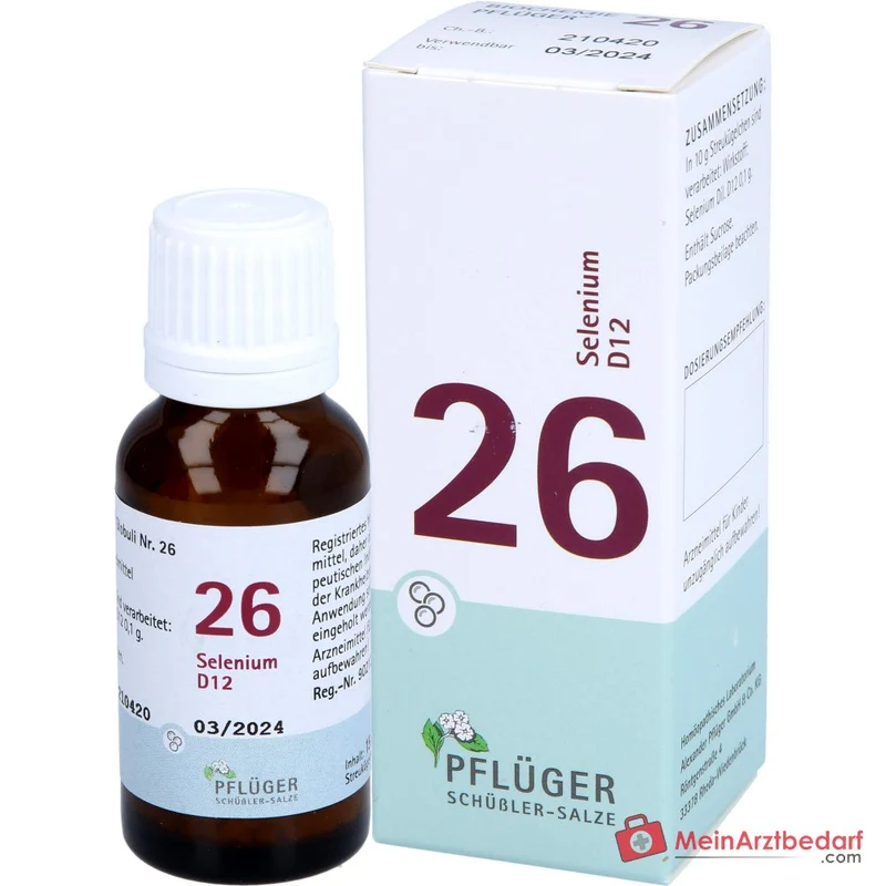 Biochemie Pflüger Globuli Nr. 26 Selenium D12 Streukügelchen, 15 g
