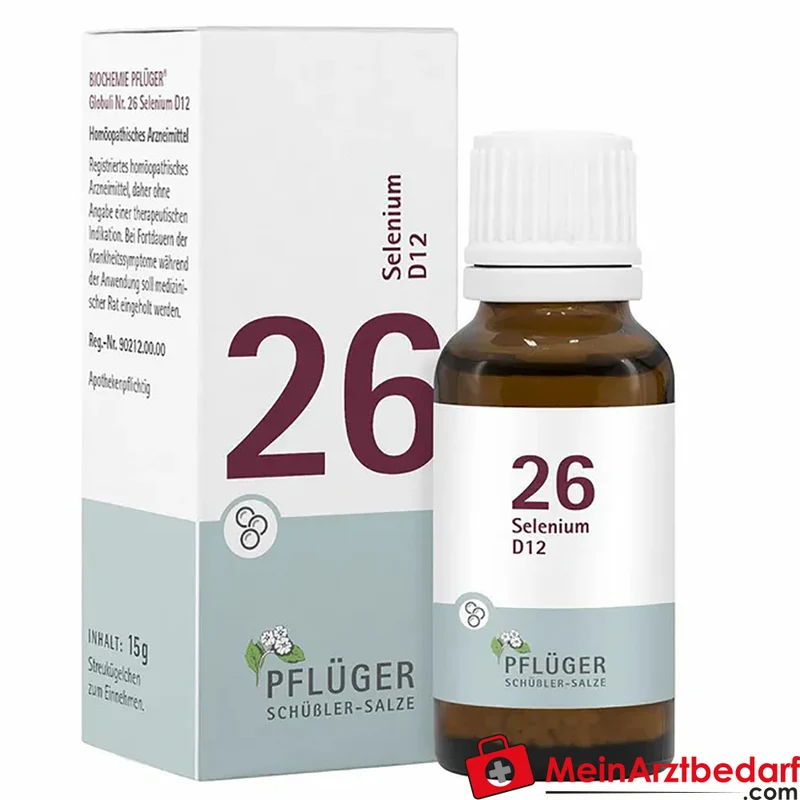 Biochemie Pflüger Globuli Nr. 26 Selenium D12 Streukügelchen, 15 g