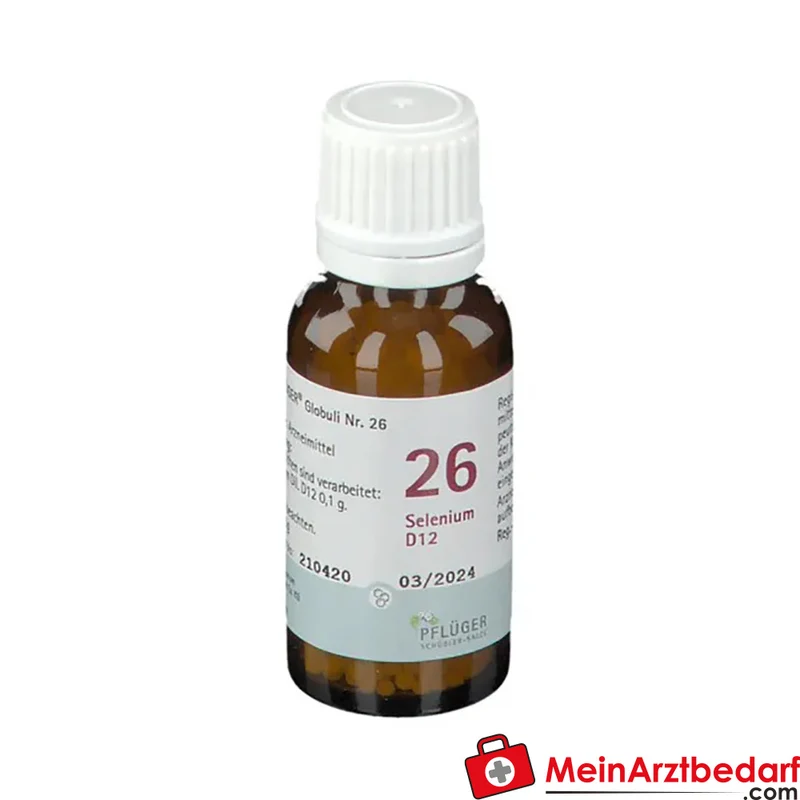 Biochemie Pflüger Globuli Nr. 26 Selenium D12 Streukügelchen, 15 g