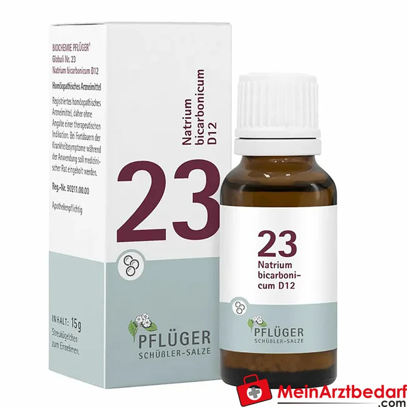 Pflüger Biochemie Globuli Nr. 23 Natrium bicarbonicum D12 Globuli, 15 g