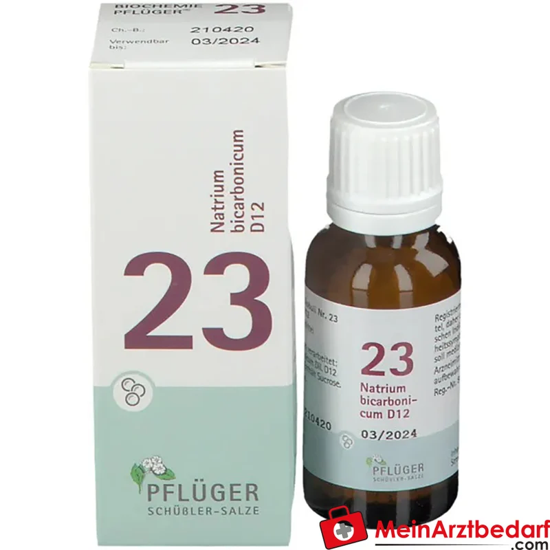 Pflüger Biochemie Globuli Nr. 23 Natrium bicarbonicum D12 Globuli, 15 g