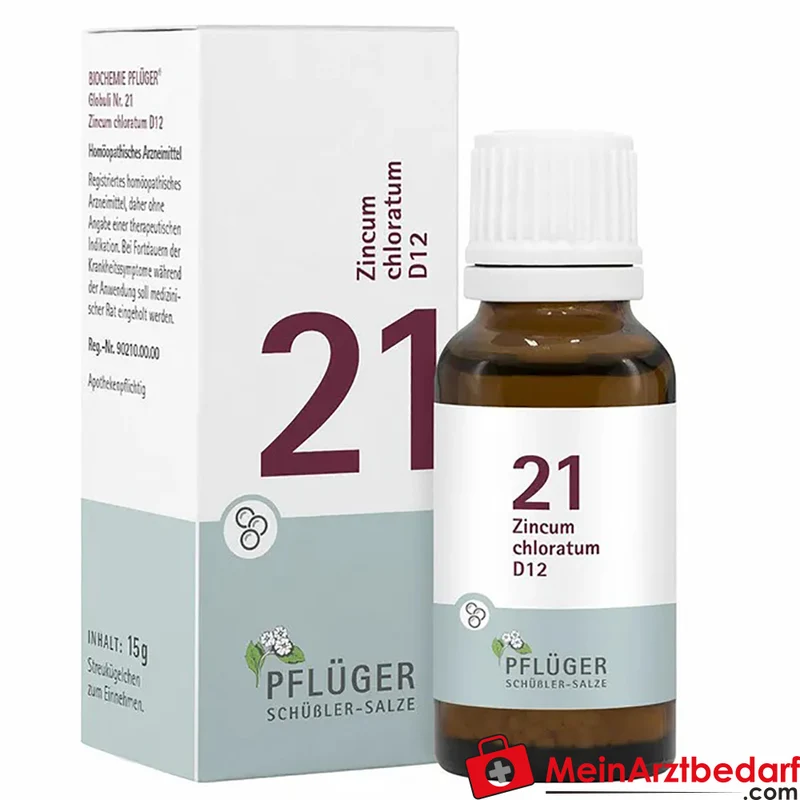 Biochemie Pflüger Globuli Nr. 21 Zincum chloratum D12 Streukügelchen, 15 g