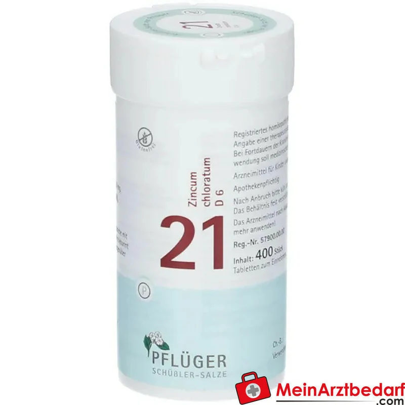 Biochemie Pflüger Nr. 21 Zincum chloratum D6 Tabletten, 400 St.