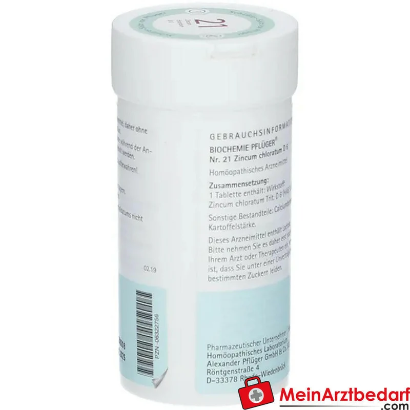 Biochemie Pflüger Nr. 21 Zincum chloratum D6 Tabletten, 400 St.