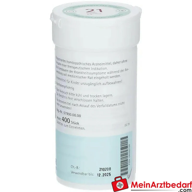 Biochemie Pflüger Nr. 21 Zincum chloratum D6 Tabletten, 400 St.