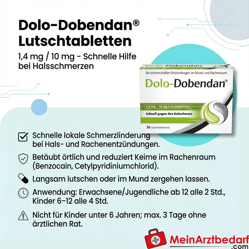 Dolo-Dobendan 1,4 mg/10 mg Lutschtabletten Packung