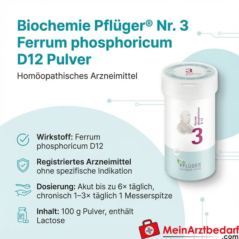 Biochemie Pflüger Ferrum phosphoricum D12 Pulver 100 g