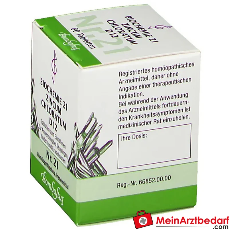 Bombastus Biochemie 21 Zincum chloratum D12 250 mg Tabletten