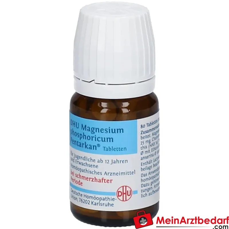 DHU Magnesium phosphoricum Pentarkan Magnesium phosphoricum / Chamomilla / Colocynthis / Potentilla anserina / Aesculus Tabletten, 80 St.