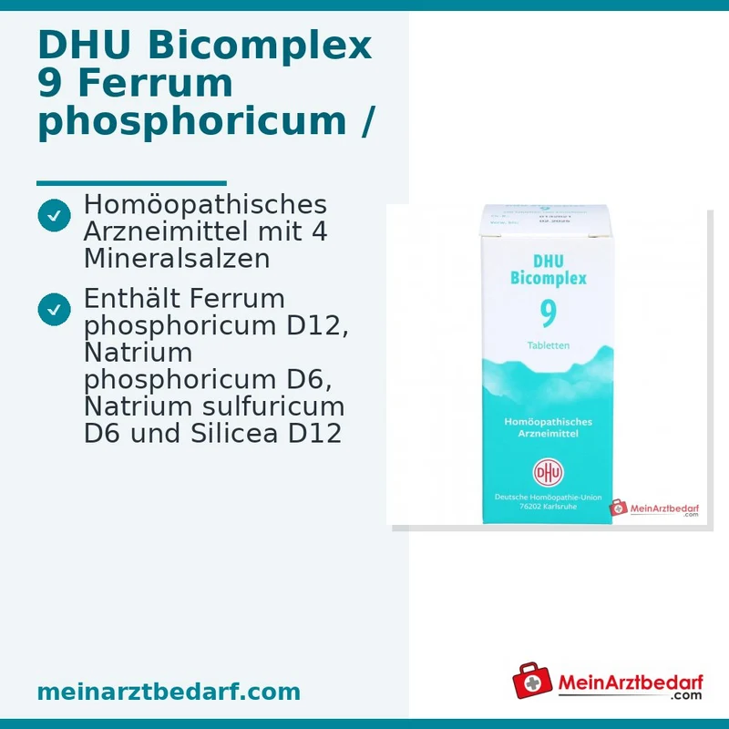DHU Bicomplex 9 Ferrum phosphoricum / Natrium phosphoricum / Natrium sulfuricum / Silicea Tabletten, 150 St.