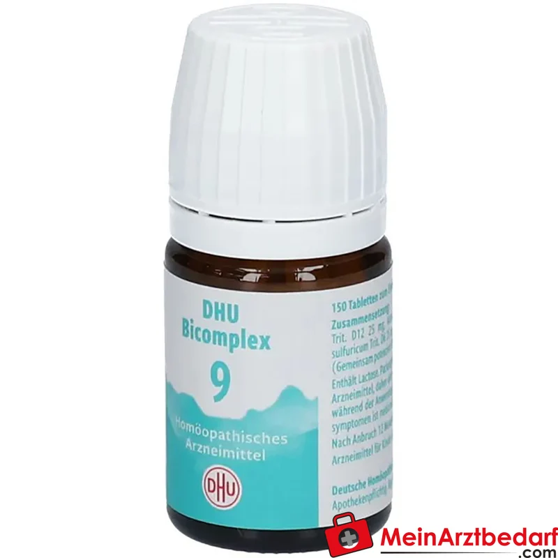 DHU Bicomplex 9 Ferrum phosphoricum / Natrium phosphoricum / Natrium sulfuricum / Silicea Tabletten, 150 St.