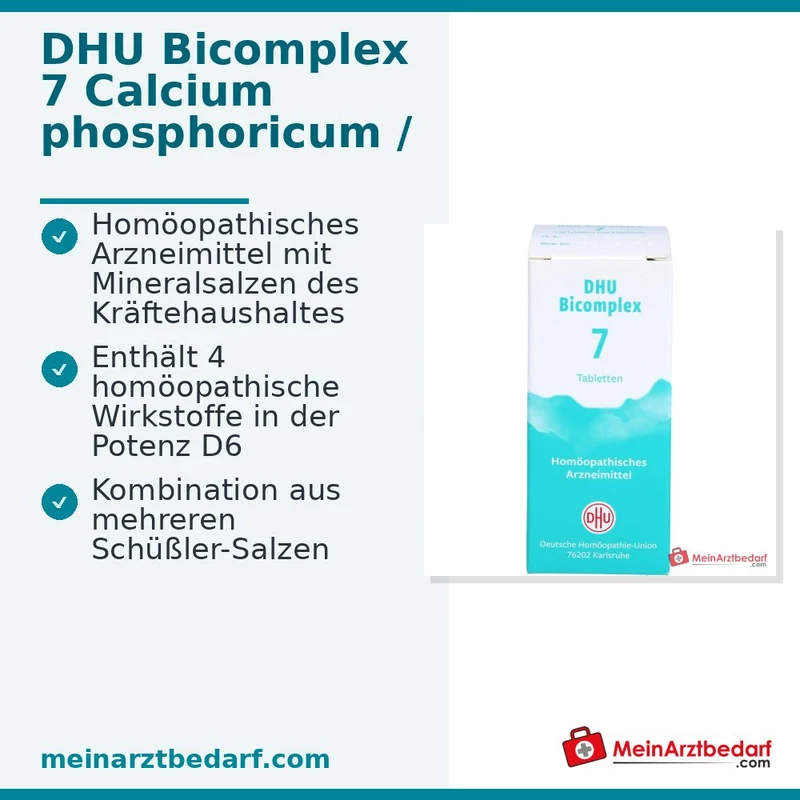 DHU Bicomplex 7 Calcium/Kalium/Ferrum/Magnesium phosphoricum D6 je 25 mg Tabletten