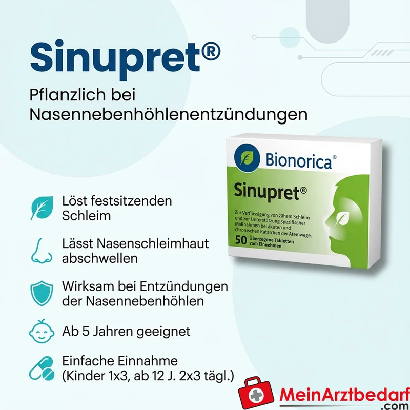 Sinupret Dragees pflanzliche Kombination (Holunder, Eisenkraut, Enzian, Sauerampfer, Primel)