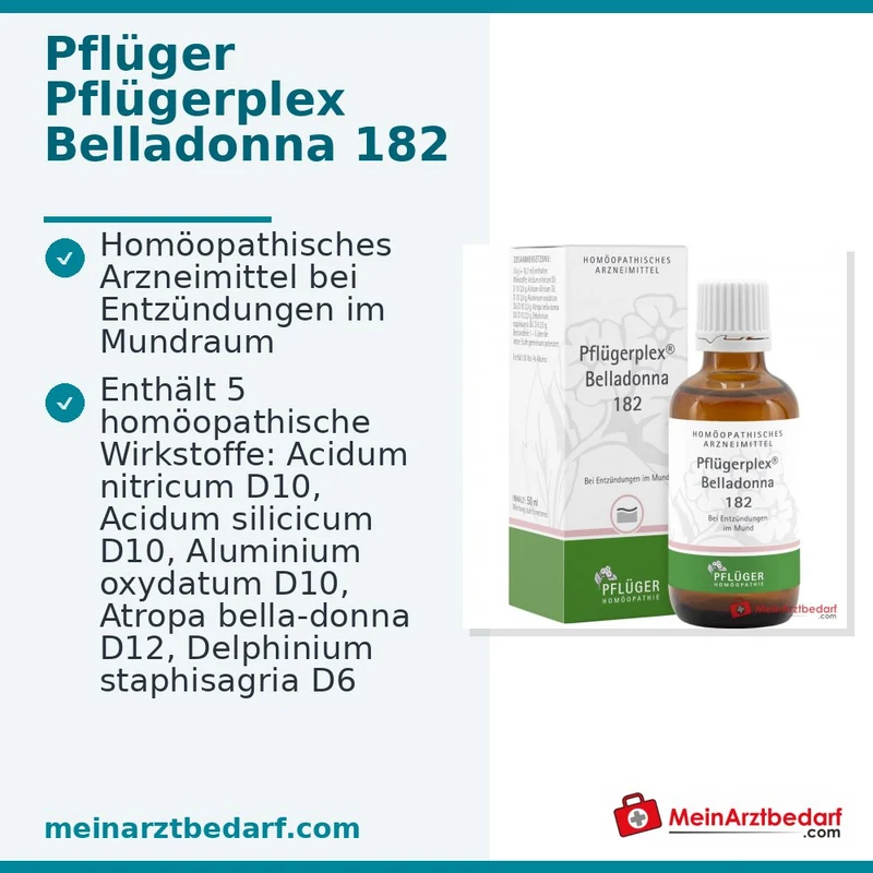Pflügerplex Belladonna 182 (Atropa belladonna) homöopathische Tropfen