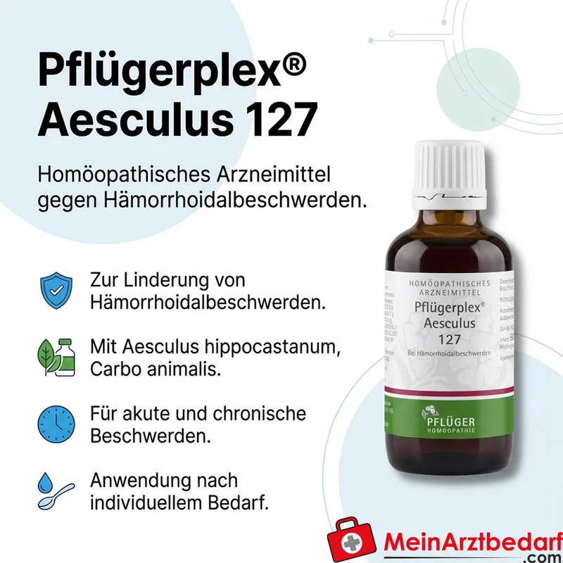 Pflügerplex Aesculus 127 homöopathisches Arzneimittel Aesculus hippocastanum, Carbo animalis, Scrophularia nodosa