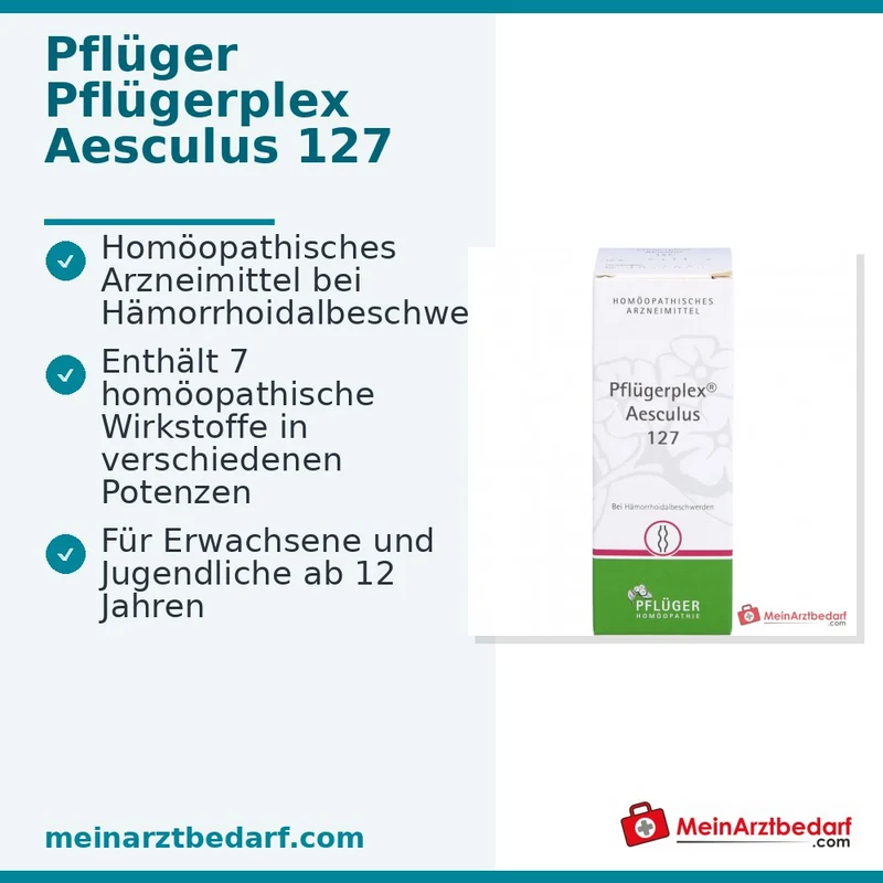 Pflügerplex Aesculus 127 homöopathisches Arzneimittel Aesculus hippocastanum, Carbo animalis, Scrophularia nodosa