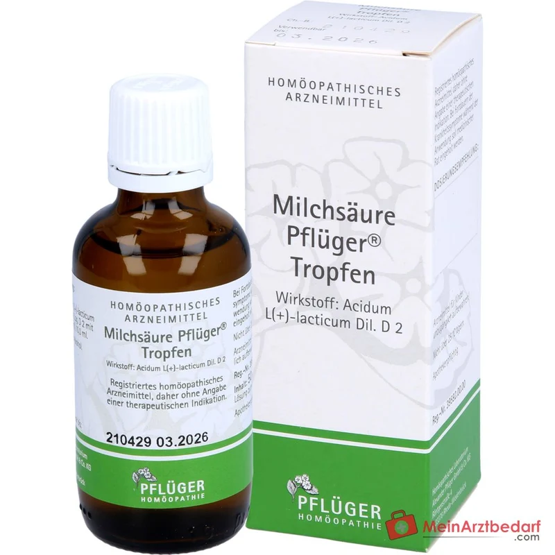 Pflüger Milchsäure Tropfen Acidum sarcolacticum D2 10 ml