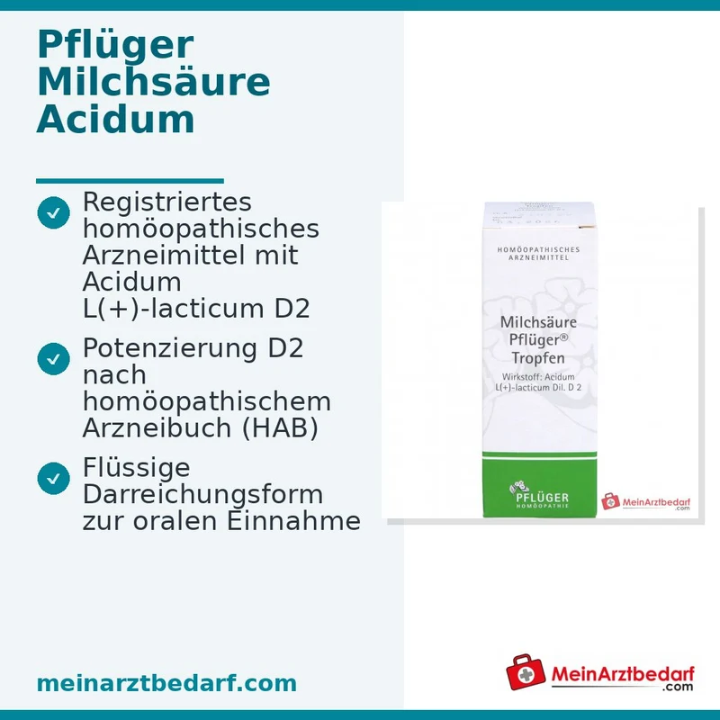 Pflüger Milchsäure Tropfen Acidum sarcolacticum D2 10 ml