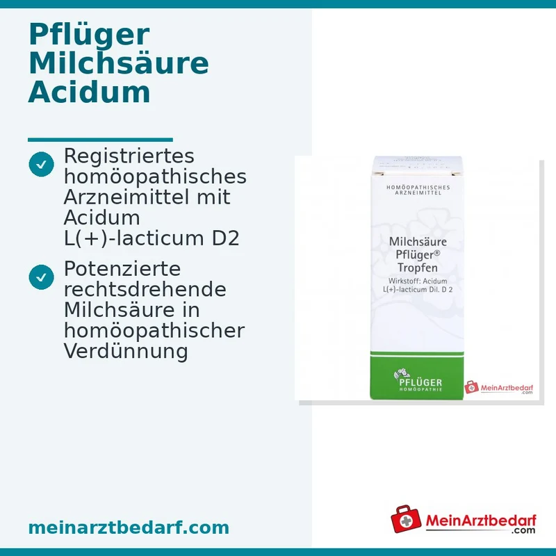 Pflüger Milchsäure Tropfen Acidum sarcolacticum D2 10 ml