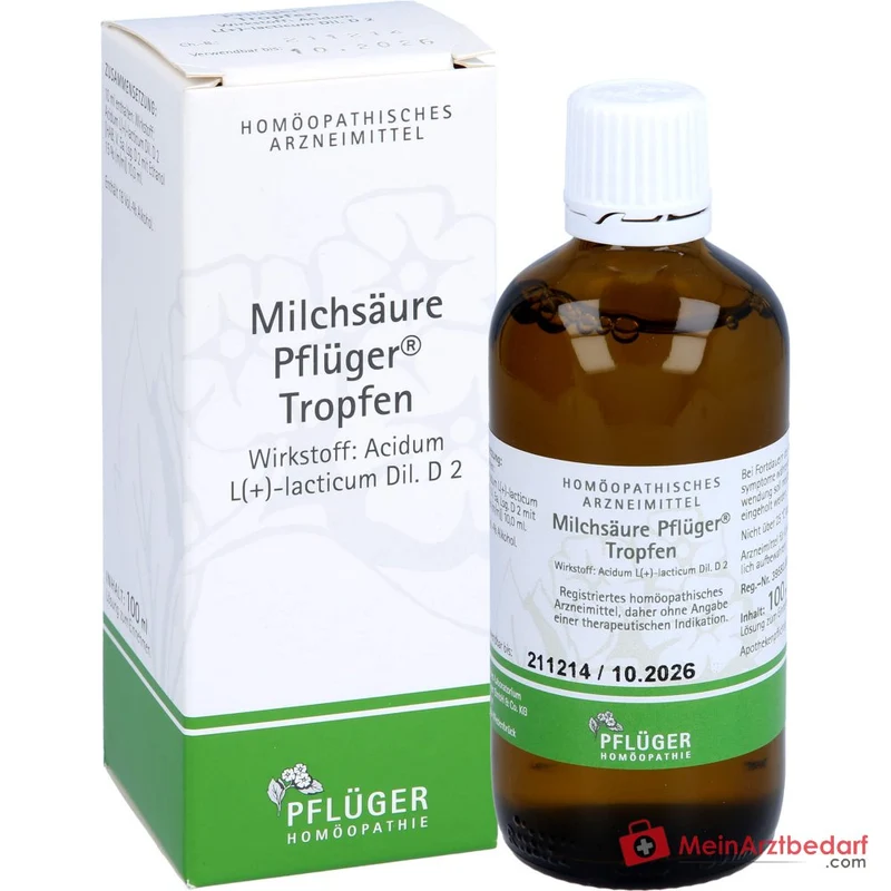 Pflüger Milchsäure Tropfen Acidum sarcolacticum D2 10 ml