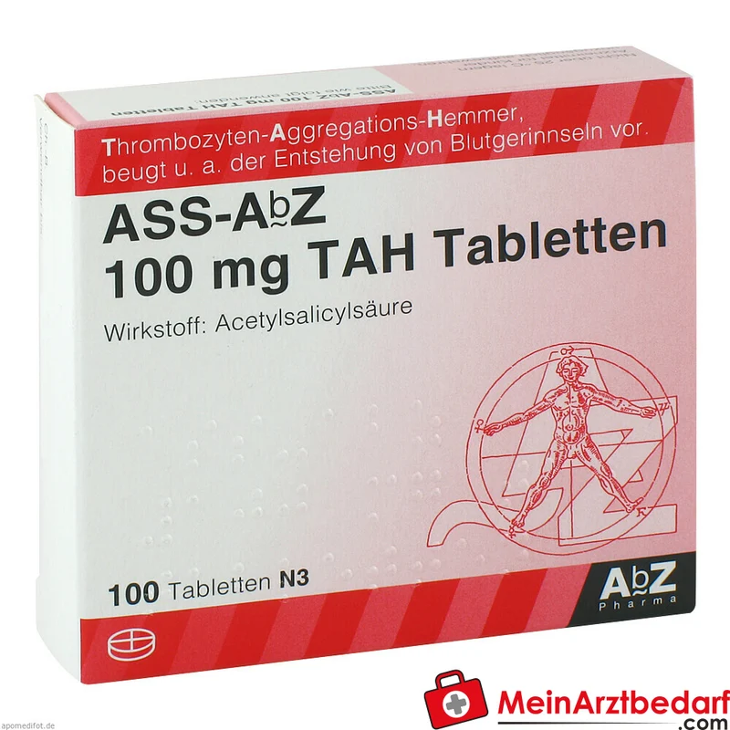 ASS-AbZ 100 mg Tabletten Acetylsalicylsäure Thrombozytenaggregationshemmer