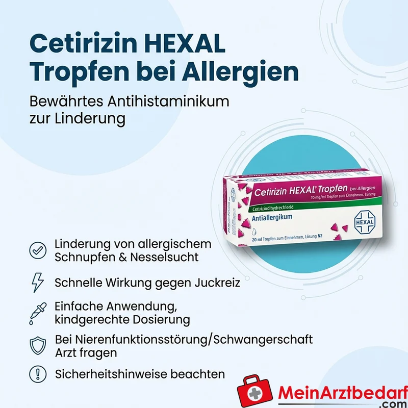 Hexal Cetirizin 10 mg/ml Tropfen bei Allergien