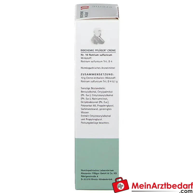 Pflüger Biochemie Creme Nr. 10 Natrium sulfuricum D4 Creme, 75 g
