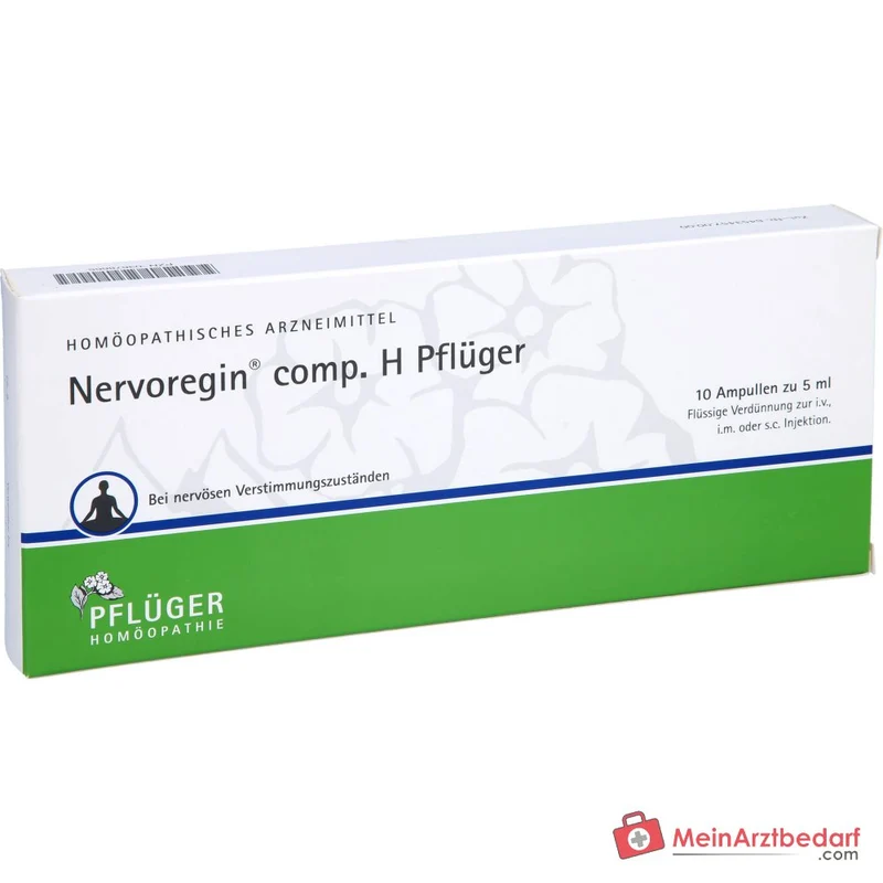 Pflüger Nervoregin comp. H Amanita muscaria / Asa foetida / Strychnos ignatii / Valeriana officinalis / Zincum isovalerianicum Ampullen, 10 St.