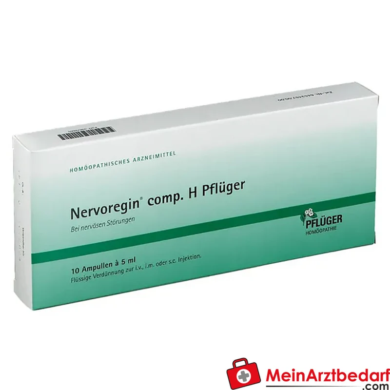 Pflüger Nervoregin comp. H Amanita muscaria / Asa foetida / Strychnos ignatii / Valeriana officinalis / Zincum isovalerianicum Ampullen, 10 St.