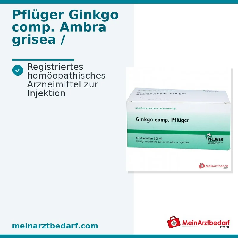 Pflüger Ginkgo comp. Ambra grisea / Anamirta cocculus / Conium maculatum / Ginkgo biloba / Panax Ginseng / Petroleum rectificatum Ampullen, 50 St.
