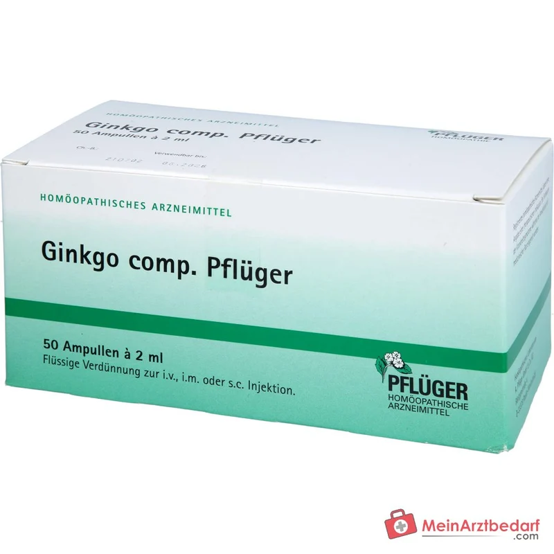 Pflüger Ginkgo comp. Ambra grisea / Anamirta cocculus / Conium maculatum / Ginkgo biloba / Panax Ginseng / Petroleum rectificatum Ampullen, 50 St.