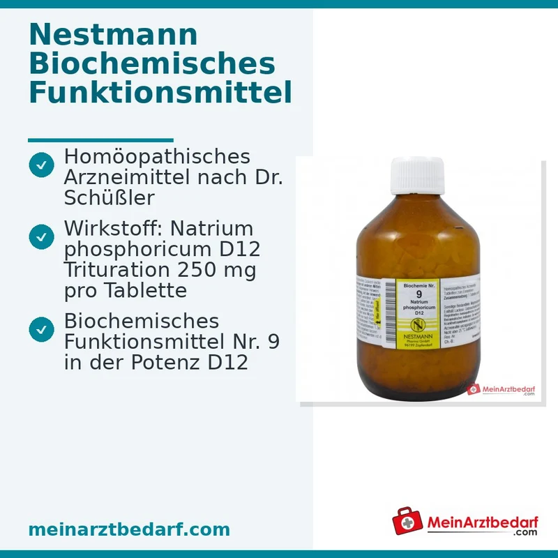 Nestmann Biochemisches Funktionsmittel Nr. 9 Natrium phosphoricum D12 Tabletten, 400 St.