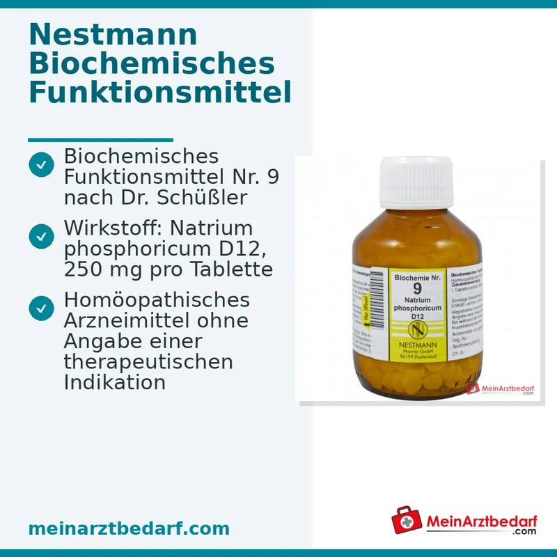 Nestmann Biochemisches Funktionsmittel Nr. 9 Natrium phosphoricum D12 Tabletten, 400 St.