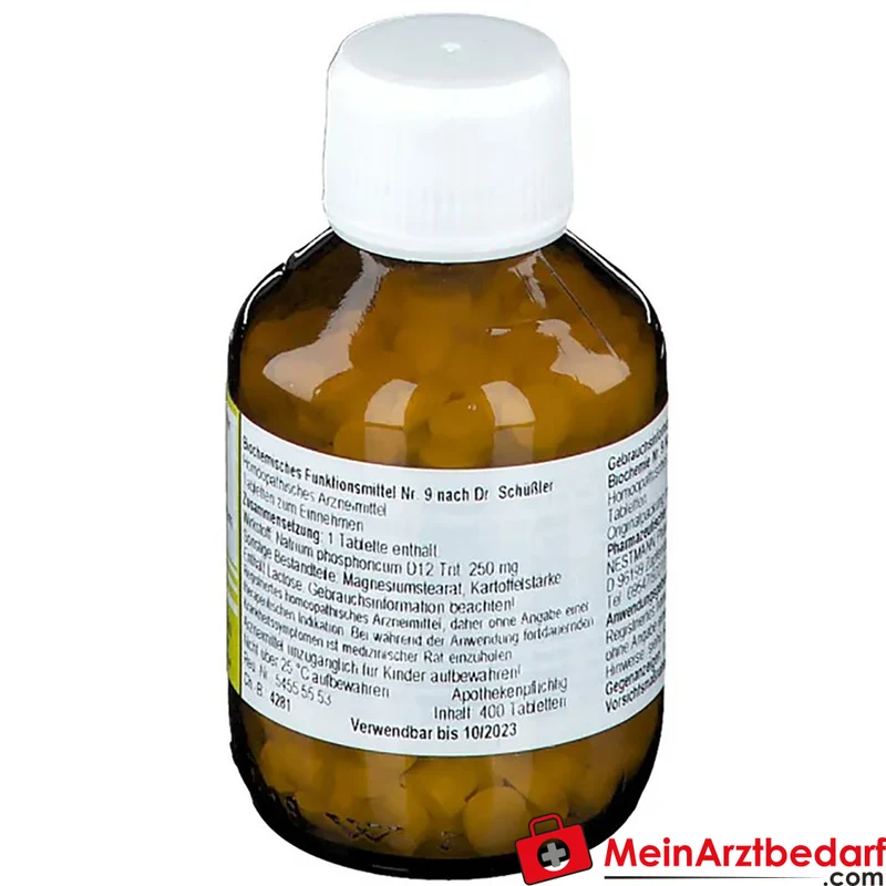 Nestmann Biochemisches Funktionsmittel Nr. 9 Natrium phosphoricum D12 Tabletten, 400 St.