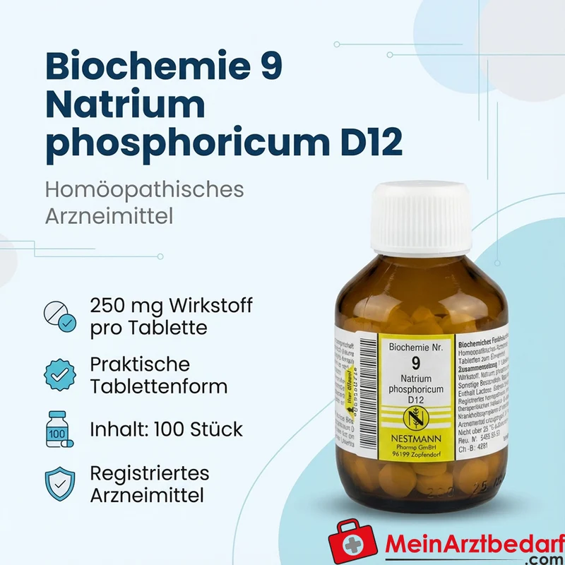 Nestmann Biochemisches Funktionsmittel Nr. 9 Natrium phosphoricum D12 Tabletten, 400 St.