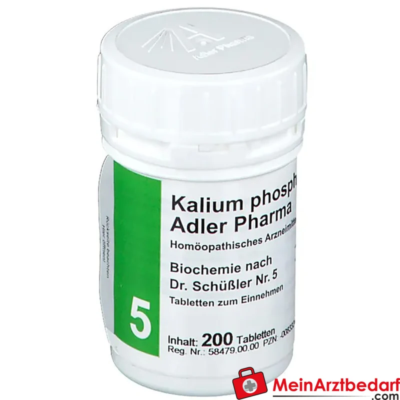 Adler Pharma Kalium phosphoricum D6 250 mg Tabletten (Biochemie nach Dr. Schüßler Nr. 5)