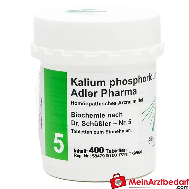 Adler Pharma Kalium phosphoricum D6 250 mg Tabletten (Biochemie nach Dr. Schüßler Nr. 5)