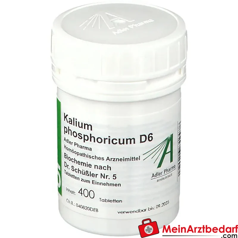 Adler Pharma Kalium phosphoricum D6 250 mg Tabletten (Biochemie nach Dr. Schüßler Nr. 5)
