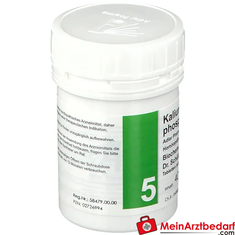 Adler Pharma Kalium phosphoricum D6 250 mg Tabletten (Biochemie nach Dr. Schüßler Nr. 5)