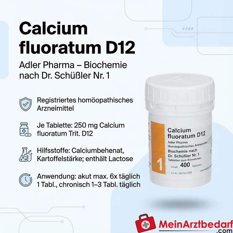 Adler Pharma Calcium fluoratum D12 Tabletten 250 mg