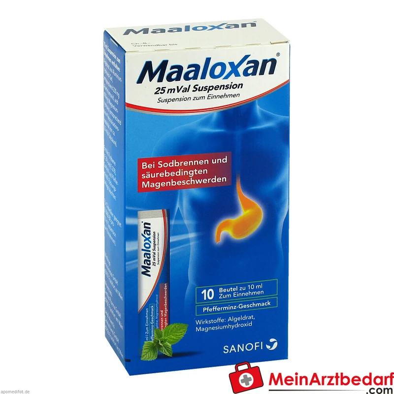 Maaloxan 25 mVal Suspension Magnesiumhydroxid und Algeldrat Beutel