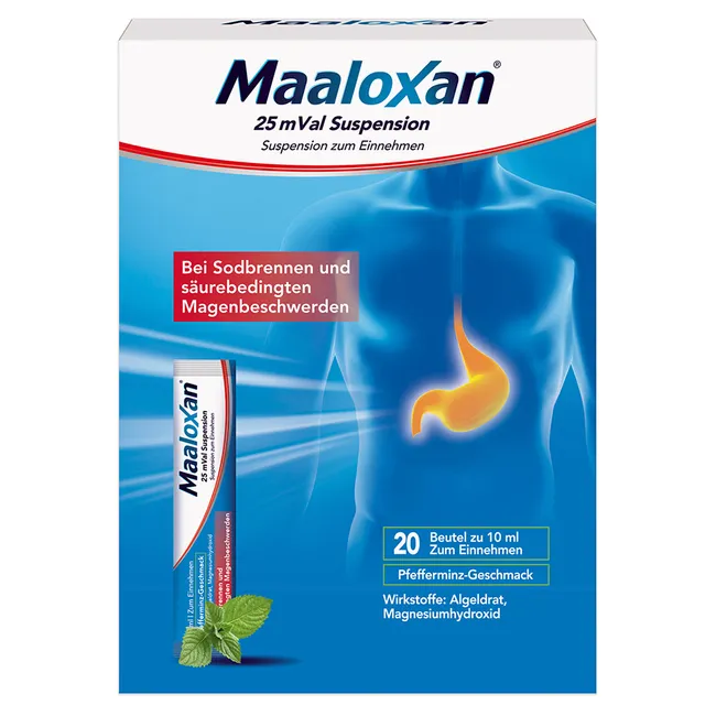 Maaloxan 25 mVal Suspension Magnesiumhydroxid und Algeldrat Beutel